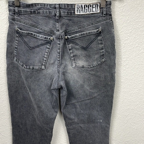 The Ragged Priest High Rise Straight Leg Jeans Antique Faded Black Sz 30 - Picture 7 of 14